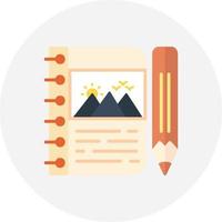 Sketchbook Creative Icon Design vector