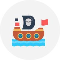 diseño de icono creativo de barco pirata vector