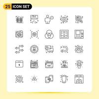 25 Thematic Vector Lines and Editable Symbols of view server technology eye human Editable Vector Design Elements