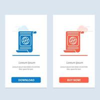 Goal Objectives Target World File  Blue and Red Download and Buy Now web Widget Card Template vector