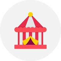 Circus Tent Creative Icon Design vector