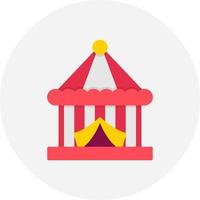 Circus Tent Creative Icon Design vector