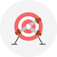 Knife Throw Creative Icon Design vector