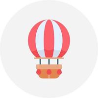 Hot Air Balloon Creative Icon Design vector