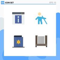 4 Universal Flat Icon Signs Symbols of contact halloween web old magic Editable Vector Design Elements