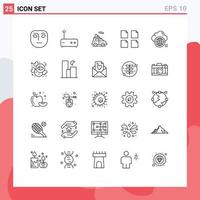 25 Creative Icons Modern Signs and Symbols of data globe transport computing multiple Editable Vector Design Elements