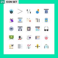 Universal Icon Symbols Group of 25 Modern Flat Colors of contact map jumping location sport Editable Vector Design Elements