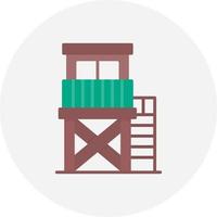 diseño de icono creativo de torre de vigilancia vector