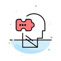 Logic Mind Problem Solving Abstract Flat Color Icon Template vector