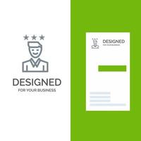 Business Career Growth Job Path Grey Logo Design and Business Card Template vector