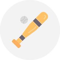 Baseball Bat Creative Icon Design vector