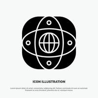 Artificial Connection Earth Global Globe solid Glyph Icon vector