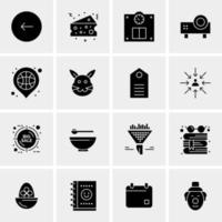 16 iconos universales de negocios vector ilustración de icono creativo para usar en proyectos relacionados con la web y dispositivos móviles