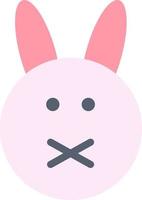 Bunny Easter Rabbit  Flat Color Icon Vector icon banner Template