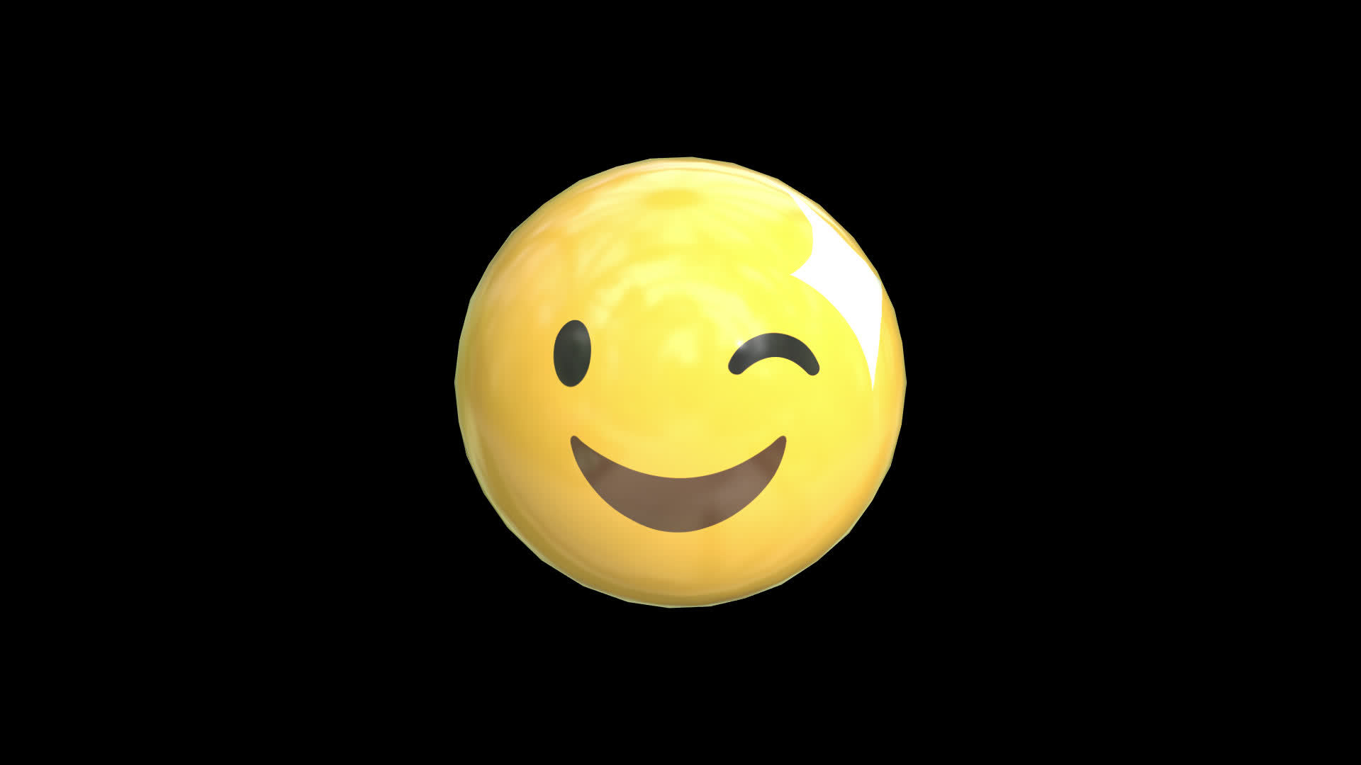 3d Winking Face Yellow Emoji Animation 15531925 Stock Video at Vecteezy