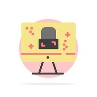 Dmca Protection Monitor Screen Lock Abstract Circle Background Flat color Icon vector