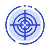 Define Gps Location Navigation Blue Dotted Line Line Icon vector