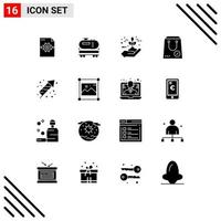 paquete de iconos de vector de stock de 16 signos y símbolos de línea para sí comercio de protección electrónica crecer elementos de diseño de vector editables