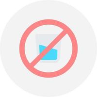No Soft Drink Creative Icon Design vector
