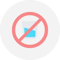 No Soft Drink Creative Icon Design vector