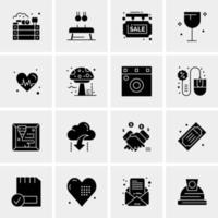 16 Business Universal Icons Vector Creative Icon Illustration to use in web and Mobile Related project