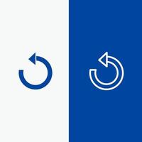 Refresh Reload Rotate Repeat Line and Glyph Solid icon Blue banner Line and Glyph Solid icon Blue banner vector