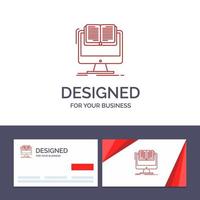 Creative Business Card and Logo template Document File Computer Cv Book Vector Illustration