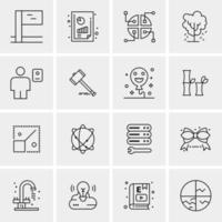 16 Universal Business Icons Vector Creative Icon Illustration to use in web and Mobile Related project