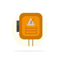 Voltage Energy Power Transformer Abstract Circle Background Flat color Icon vector