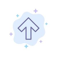 Arrow Up Forward Blue Icon on Abstract Cloud Background vector