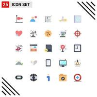 25 iconos creativos, signos y símbolos modernos de bolsa de préstamo, acumulación en línea, educación, elementos de diseño vectorial editables vector