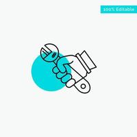 Wrench Repair Fix Tools Hand turquoise highlight circle point Vector icon