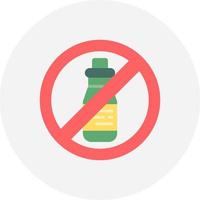 No Alcohol Creative Icon Design vector