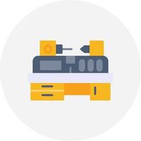 Lathe Machine Creative Icon Design vector