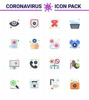 conjunto simple de covid19 protección azul 25 paquete de iconos icono incluido informe agua jabonosa vih jabonera cuenca coronavirus viral 2019nov enfermedad vector elementos de diseño