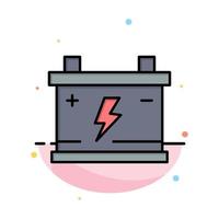 plantilla de icono de color plano abstracto de coche de energía de batería acumulador vector