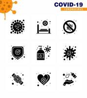 Coronavirus Prevention 25 icon Set Blue shield protection care medical virus viral coronavirus 2019nov disease Vector Design Elements