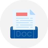 Doc File Format Creative Icon Design vector