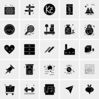 25 iconos de negocios universales vector ilustración de icono creativo para usar en proyectos relacionados con la web y dispositivos móviles