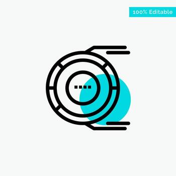 Allocation Analysis Diagram Estimation Resource turquoise highlight circle point Vector icon