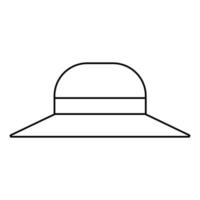 Hat vector design with lines suitable for coloring