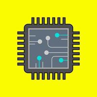 Processor chip icon vector design