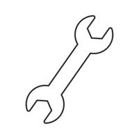 Wrench vector design with lines suitable for coloring