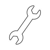 Wrench vector design with lines suitable for coloring