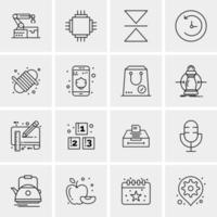 16 Universal Business Icons Vector Creative Icon Illustration to use in web and Mobile Related project