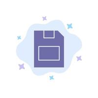 Card Memory Card Storage Data Blue Icon on Abstract Cloud Background vector