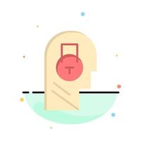 Lock Secure Message Data User Abstract Flat Color Icon Template vector