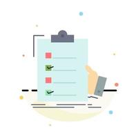 checklist check expertise list clipboard Flat Color Icon Vector