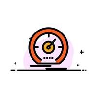 Gauge Dashboard Meter Speed Speedometer  Business Flat Line Filled Icon Vector Banner Template