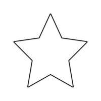 Star vector design with lines suitable for coloring